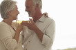 Elderly couple having fun