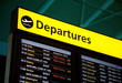 Anzeigetafel am Flughafen