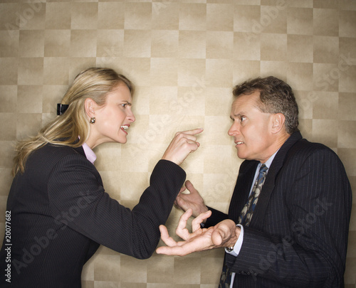 Photo: Businesswoman Reprimanding Businessman Businesswoman Reprimanding Businessman