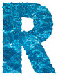 Bubbly Water Font Letter R