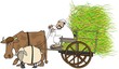 Man Driving A Hay Cart