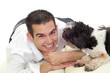 Mann und Hund