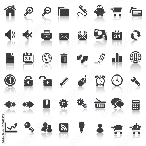 48 icons set 1 website & business