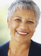 Closeup portrait of a smiling old woman