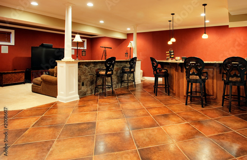 Photo: Upscale Family Room Interior Upscale Family Room Interior