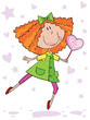 Funny girl with a lollipop