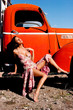 Sexy woman with truck