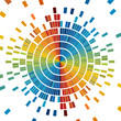 circle of colored Pixels circle of colored Pixels
