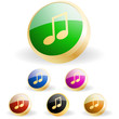 Vector music button set