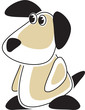 Cartoon puppy - logotype style