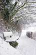 Bank im Schnee