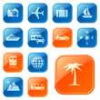 Travel icons, buttons