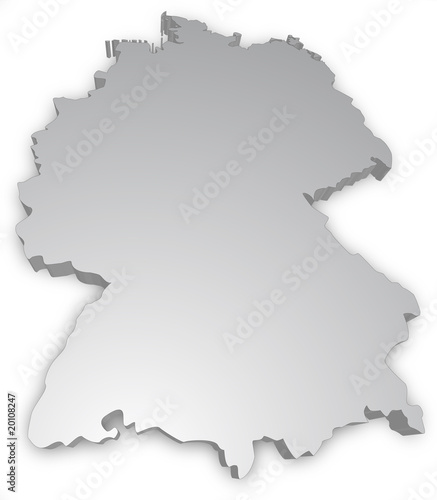 Vektor: Deutschland Karte 3D Deutschland Karte 3D