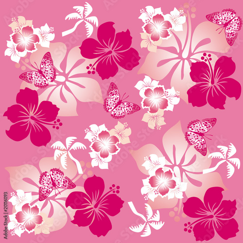 Vector: Hibiscus Pattern Hibiscus Pattern