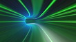 Abstract green tunnel background