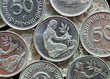 50 Pfennig Münzen - Old German Currency