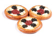 Cakes with poppyseed, curd and jam