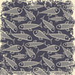 fish pattern in grunge