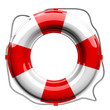 Red and white lifebelt