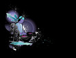 dj tocando en vector