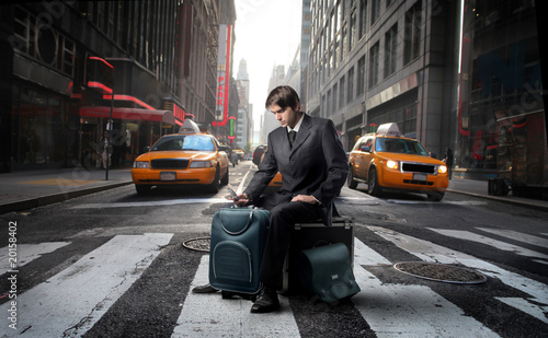 Photo: Waiting for a taxi Waiting for a taxi