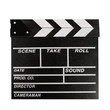 Film Clapperboard. Isolated over white background