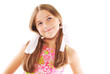 Little blond girl with bows Little blond girl with bows