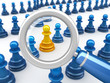 Employee & Job searching (with pawn, isolated on white with DOF)