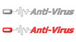 Word Anti-Virus Connected to a Mouse - Red and Grey