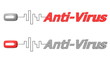 Word Anti-Virus Connected to a Mouse - Red and Grey