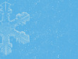 Lite Blue Snowflakes on blue background
