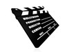 Filmklappe Action - 3D Render Freigestellt