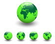 Green world, earth globe.