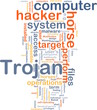 Computer trojan background concept