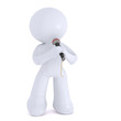 Entertainer with the microphone