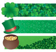 Set of tree vector banners for St. Patrick`s day