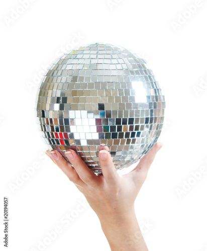 Photo: Discoball in hand Discoball in hand