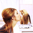 Kissing a cute kitten The perfect gift Kissing a cute kitten The perfect gift
