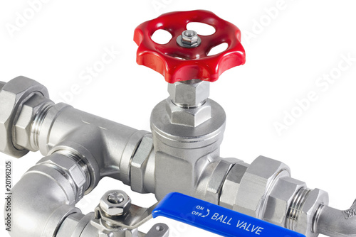 Photo: pipes and valves pipes and valves