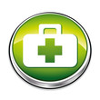 Green aid kit icon.