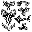vector illustration tattoo design set vector illustration tattoo design set