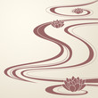 elegant background abstract water waves and lotuses flowers
