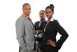 African american business team standing