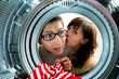 From inside the washing machine view.