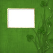 Design for St. Patrick's Day. Flower ornament.