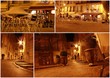 Ruelles et places de Montpellier la nuit
