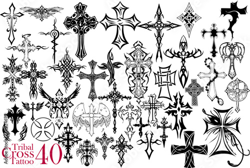 Wings  Cross Tattoo on Tribal Cross Tattoo Design    Gokychan  20224699   See Portfolio
