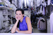 small business: portrait of the owner of a dry cleaner