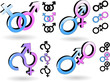 the vector male and female symbol