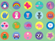 Cute icons for kids